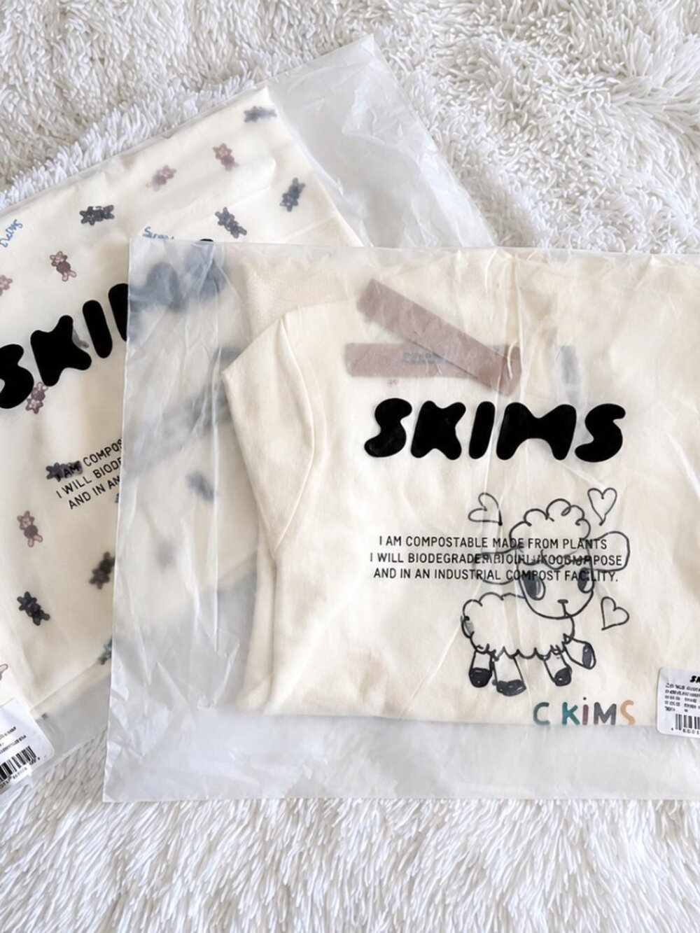 ✨ NWT SKIMS Limited Edition Marble Sheep Bunny Pointelle Lounge Set S/M - Picture 8 of 11